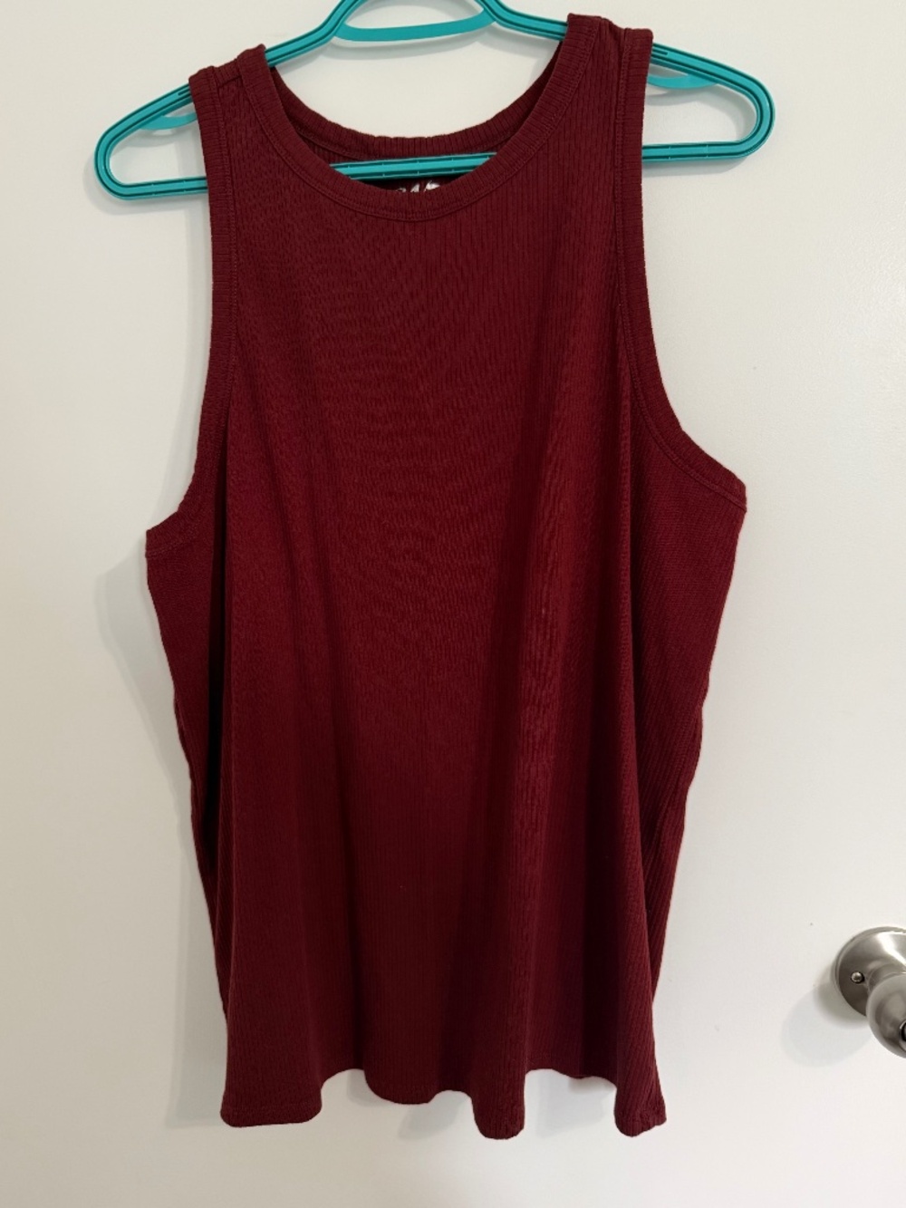 3x maurices ribbed red tank top